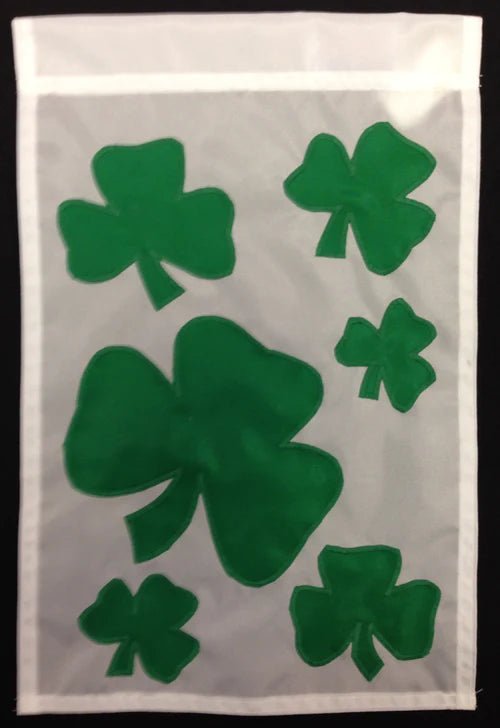 28x40 in Shamrock Cluster Banner with Border - The Flag Lady