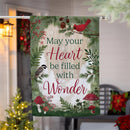 28x40 in Wondering Heart Applique House Flag - The Flag Lady