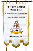 28x48 in Sewn Rose Croir Single Sided Banner - Scott Daily - The Flag Lady