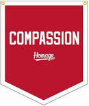 30x36 in Homage Compassion Pointed Banner - The Flag Lady
