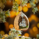3.75 in Wooden Nativity Ornament - The Flag Lady