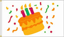 3x5 ft Birthday Cake Celebration Flag - The Flag Lady