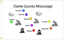 3x5 ft Clarke County, Mississippi Flag for Bartee - The Flag Lady