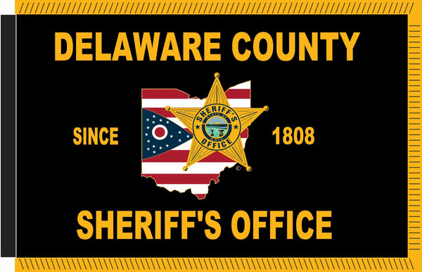 3x5 ft Delaware County Sheriff's Office Flag w/sleeve - The Flag Lady