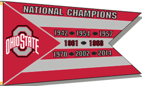 3x5 ft National Championship Years Burgee Flag - The Flag Lady