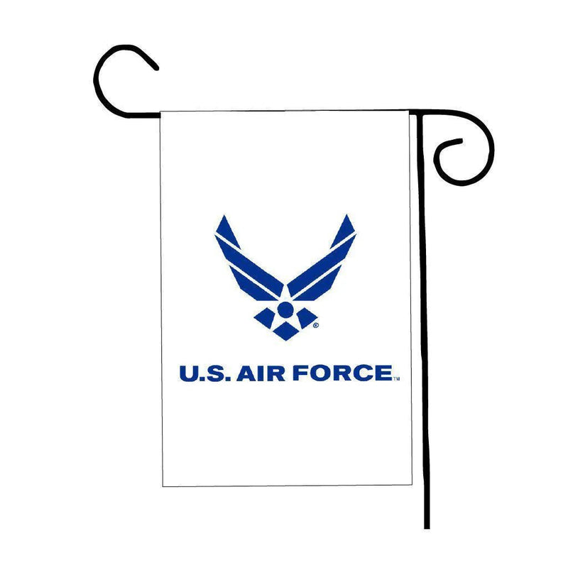 3X5 Ft Nyl - Glo Air Force Logo Flag. White With Blue Wings - The Flag Lady