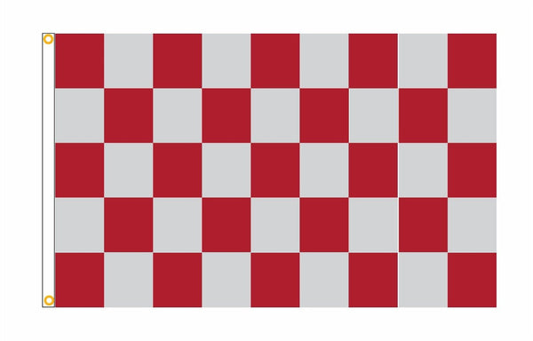 3x5 ft Ohio State Scarlet and Gray Checkered Flag - The Flag Lady