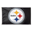 3x5 ft Pittsburgh Steelers Deluxe Flag in Black - The Flag Lady