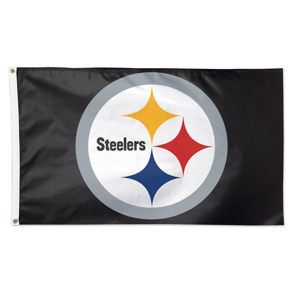 3x5 ft Pittsburgh Steelers Deluxe Flag in Black - The Flag Lady