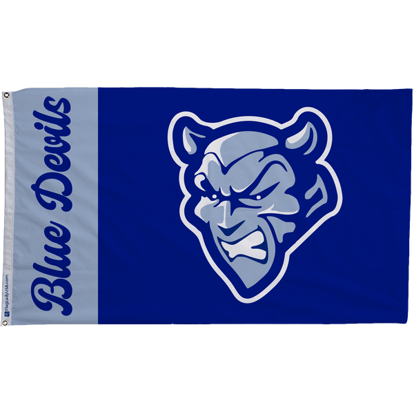 3x5 ft Springfield High School Script Blue Devils Flag - The Flag Lady