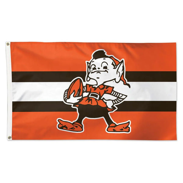Cleveland Browns "Brownie" 3x5' Deluxe Flag W/ Stripe