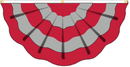 3x6 ft Ohio State Scarlet and Gray Striped Bunting - The Flag Lady