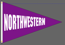 40x60 in Northwestern Big 10 Pennant - The Flag Lady