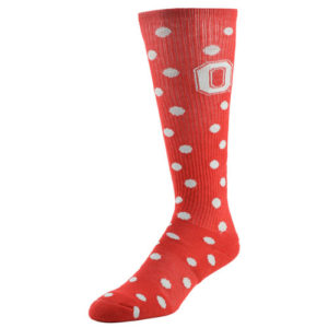 Ohio State Buckeyes Ladies Polka Dot Socks