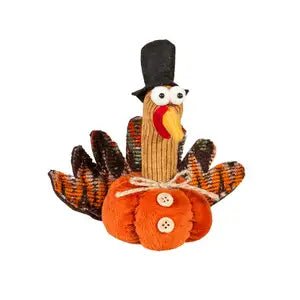 5" Fabric Turkey Table Decor - The Flag Lady