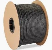 500 ft Black Solid Braid Halyard - The Flag Lady