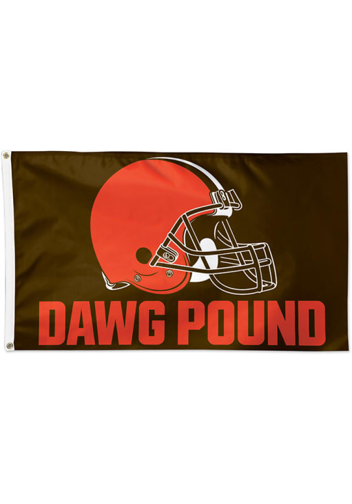 3x5 ft Cleveland Browns Dawg Pound Slogan Flag
