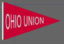 5x40 in Scarlet Ohio Union Pennant - The Flag Lady