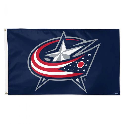 5x8 ft Blue Jackets Flag - The Flag Lady