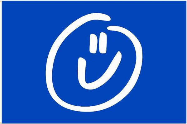 6x10 ft Performance Smiley Blue Flag - The Flag Lady