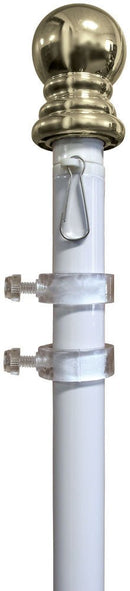 9' X 1" Anti - Wrap Flagpole with Lawn Socket - The Flag Lady