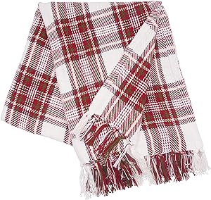 Gracelyn Red and Green Plaid Christmas Throw