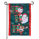 Ho Ho Ho Christmas Icons Applique Flag, Garden