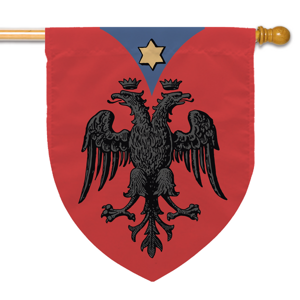 15th Century Albania Skanderbeg Coat of Arms Flag