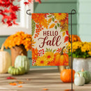 Fall Floral Bloom Burlap Flag Garden