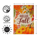 Fall Floral Bloom Burlap Flag Garden