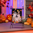 Halloween Ghost Family Burlap Flag, Garden