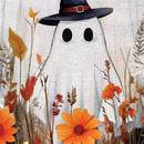 Halloween Ghost Family Burlap Flag, Garden
