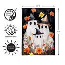Halloween Ghost Family Burlap Flag, Garden