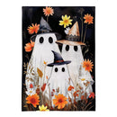 Halloween Ghost Family Burlap Flag House