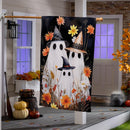 Halloween Ghost Family Burlap Flag House