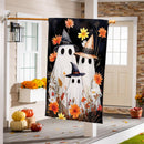Halloween Ghost Family Burlap Flag House