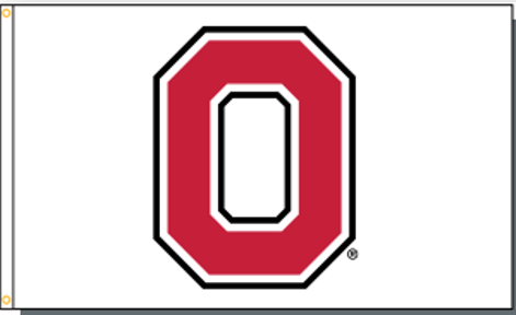 Ohio State Outlined Block O Flags