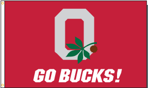 Ohio State Leaf & Nut "Go Bucks" Flags
