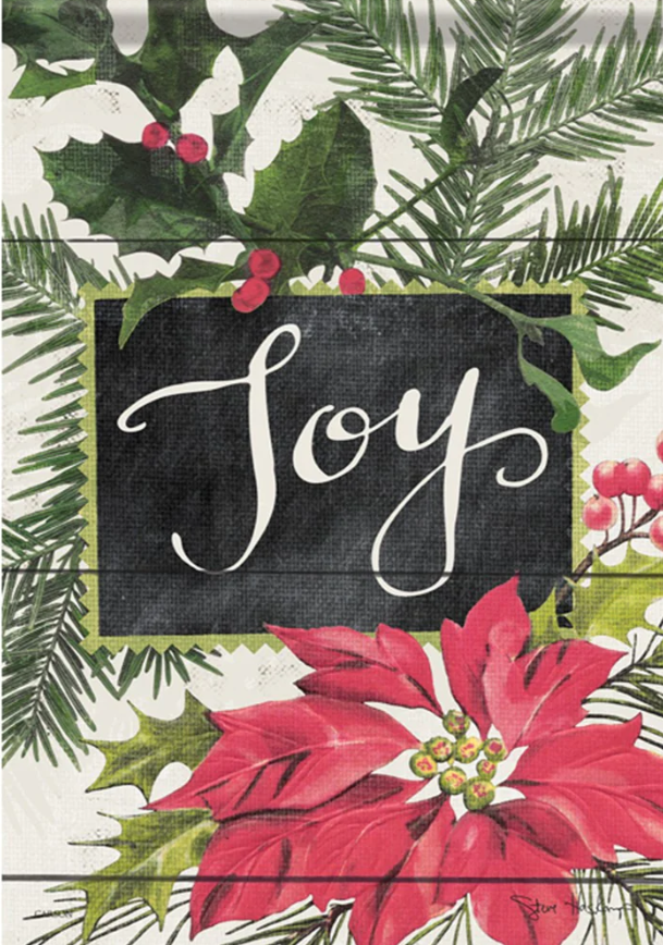 "Joy" Vintage Greenery Dura Soft Banner