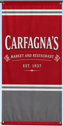 3x5 ft Vertical Carfagna's Market and Restaurant Flag for Williams