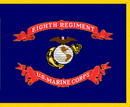3x5 ft Sewn Eighth Marine Regiment Flag w/ fringe