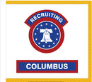 12x12 in Sewn Columbus Recruiting Flag w/ fringe