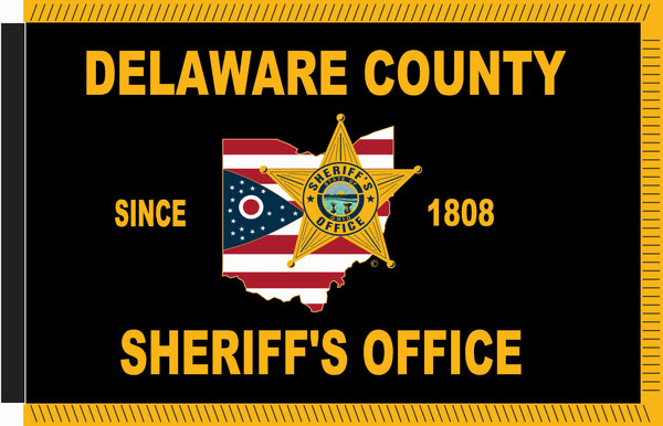 3x5 ft Delaware County Sheriff's Office Flag w/sleeve
