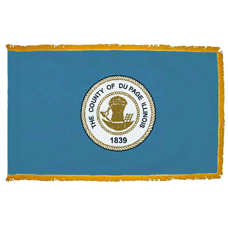 DuPage County Illinois Flag - 3x5ft Indoor w/Fringe