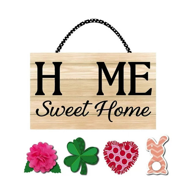 Spring Interchangeable Home Sweet Home Door Décor
