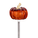 Harvest Blossoms Garden Stake,Plastic Pumpkin Solar Garden Stake 24"H,