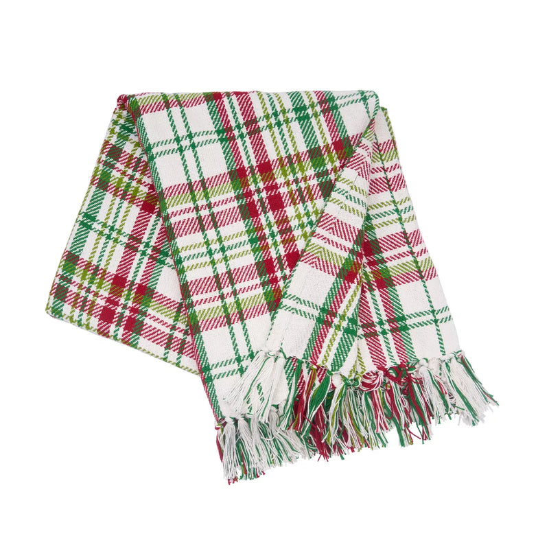 Joel Red and Green Plaid Christmas Throw