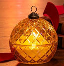 Shades of Emerald LED Table Decor Glass Ornament