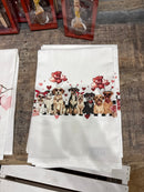 Valentine's Day Dogs Kitchen Towel