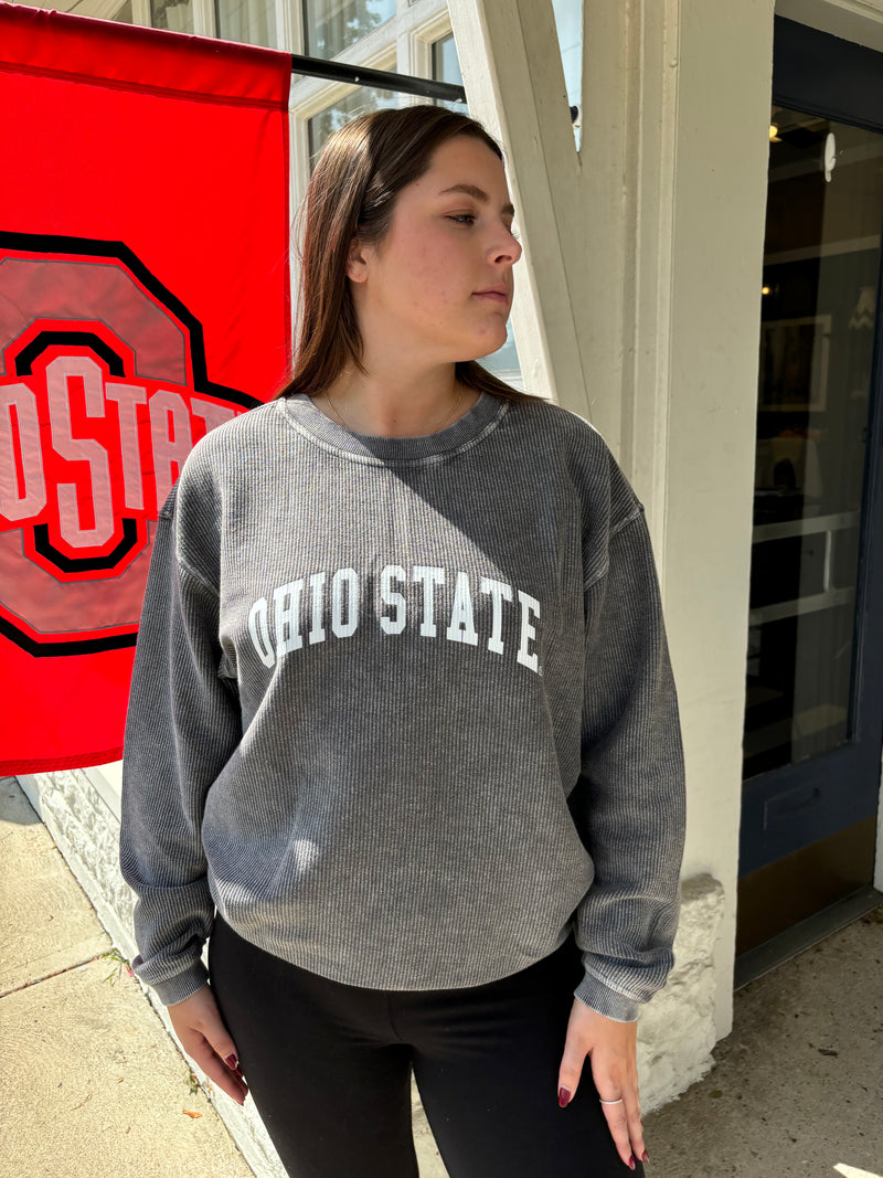 Ohio State Corded Crew Charcoal